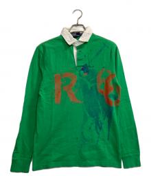POLO RALPH LAUREN（ポロ・ラルフローレン）の古着「ペイントラガーシャツ」｜グリーン