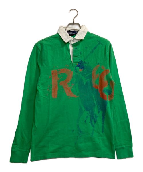 POLO RALPH LAUREN（ポロ・ラルフローレン）POLO RALPH LAUREN (ポロ・ラルフローレン) ペイントラガーシャツ グリーン サイズ:Ｍの古着・服飾アイテム