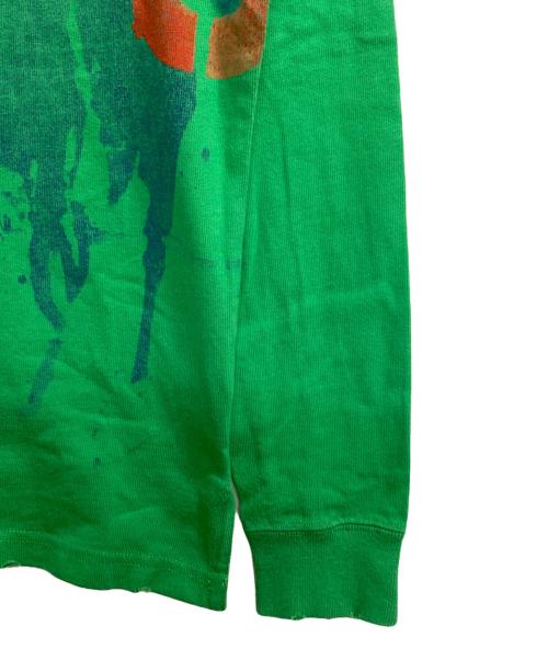 POLO RALPH LAUREN（ポロ・ラルフローレン）POLO RALPH LAUREN (ポロ・ラルフローレン) ペイントラガーシャツ グリーン サイズ:Ｍの古着・服飾アイテム