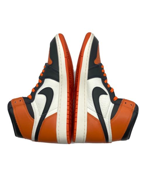 NIKE（ナイキ）NIKE (ナイキ) AIR JORDAN 1 Hi OG Shattered Backboard / エアジョーダン ハイ オレンジ×ブラック サイズ:27の古着・服飾アイテム