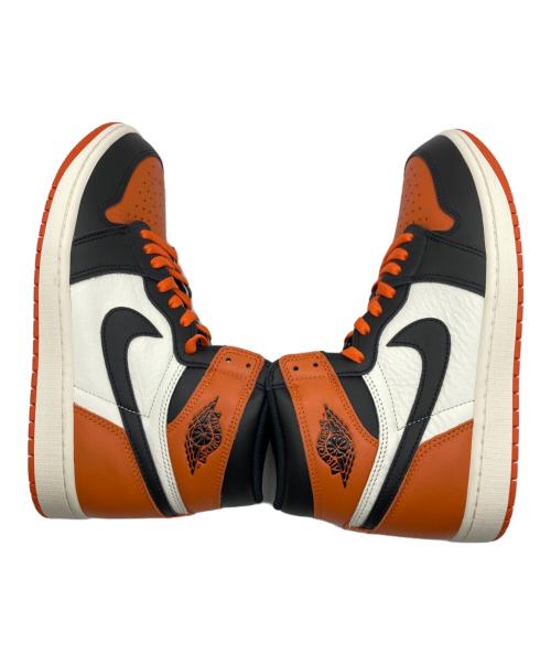 NIKE（ナイキ）NIKE (ナイキ) AIR JORDAN 1 Hi OG Shattered Backboard / エアジョーダン ハイ オレンジ×ブラック サイズ:27の古着・服飾アイテム