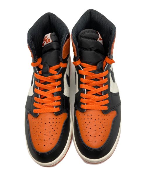 NIKE（ナイキ）NIKE (ナイキ) AIR JORDAN 1 Hi OG Shattered Backboard / エアジョーダン ハイ オレンジ×ブラック サイズ:27の古着・服飾アイテム