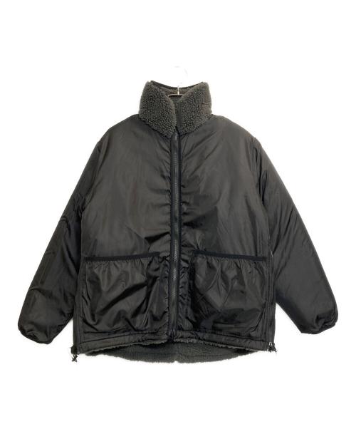 Adam et Rope（アダム エ ロペ）Adam et Rope (アダム エ ロペ) リバーシブルボアジップブルゾン グレー サイズ:記載なしの古着・服飾アイテム