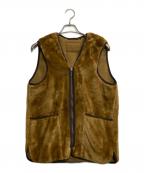 Barbourバブアー）の古着「フロントジップ ファー ライナー ベスト」｜ブラウン