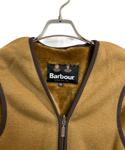 Barbour（バブアー）Barbour (バブアー) フロントジップ ファー ライナー ベスト ブラウン サイズ:36の古着・服飾アイテム
