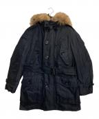 BURBERRY LONDONバーバリーロンドン）の古着「メガチェックダウンライナー付フーデッドジャケット」｜ブラック