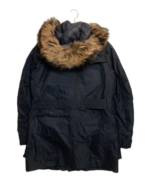 BURBERRY LONDON（バーバリーロンドン）BURBERRY LONDON (バーバリーロンドン) メガチェックダウンライナー付フーデッドジャケット ブラック サイズ:40の古着・服飾アイテム