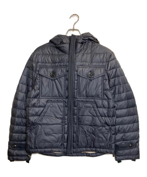 BURBERRY LONDON（バーバリーロンドン）BURBERRY LONDON (バーバリーロンドン) メガチェックダウンライナー付フーデッドジャケット ブラック サイズ:40の古着・服飾アイテム