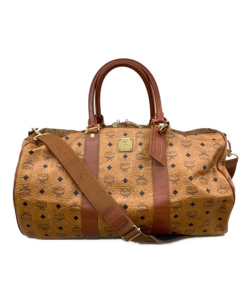 MCM（エムシーエム）MCM (エムシーエム) ヴィセトス柄ボストンバッグ ブラウンの古着・服飾アイテム