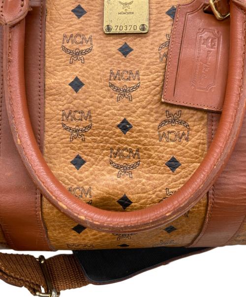 MCM（エムシーエム）MCM (エムシーエム) ヴィセトス柄ボストンバッグ ブラウンの古着・服飾アイテム
