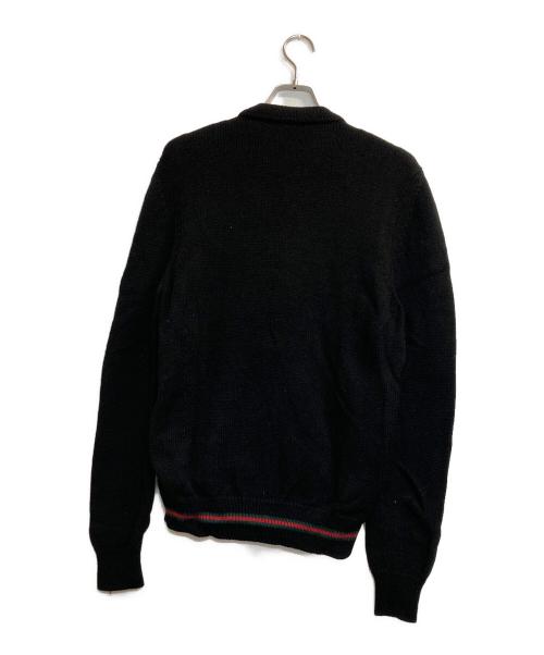 GUCCI（グッチ）GUCCI (グッチ) スエード切替ニットジャケット ブラック サイズ:Ｌの古着・服飾アイテム