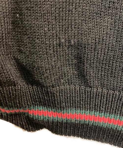 GUCCI（グッチ）GUCCI (グッチ) スエード切替ニットジャケット ブラック サイズ:Ｌの古着・服飾アイテム