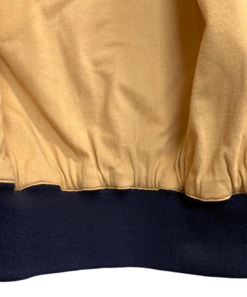 BUZZ RICKSON'S（バズリクソンズ）Buzz Rickson's (バズリクソンズ) 袖レザースタジャン ベージュ×ネイビー サイズ:Lの古着・服飾アイテム