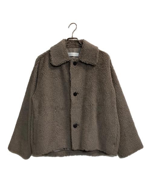 GALERIE VIE（ギャルリーヴィー）GALERIE VIE (ギャルリーヴィー) シープボア ステンカラーブルゾン ブラウン サイズ:36の古着・服飾アイテム