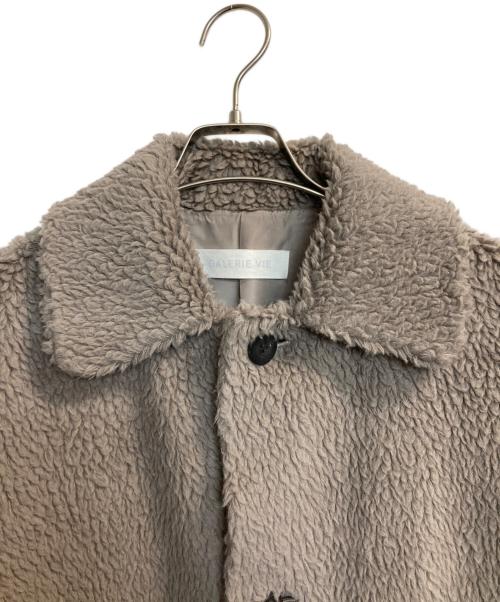 GALERIE VIE（ギャルリーヴィー）GALERIE VIE (ギャルリーヴィー) シープボア ステンカラーブルゾン ブラウン サイズ:36の古着・服飾アイテム
