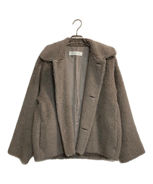 GALERIE VIE（ギャルリーヴィー）GALERIE VIE (ギャルリーヴィー) シープボア ステンカラーブルゾン ブラウン サイズ:36の古着・服飾アイテム