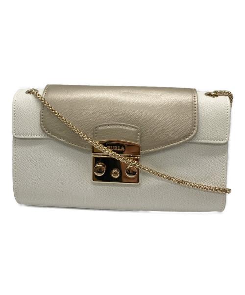 FURLA（フルラ）FURLA (フルラ) メトロポリスチェーンショルダーバッグ アイボリーの古着・服飾アイテム