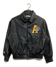 A'gem（エージェム）の古着「Fレザースタジャン」｜ブラック