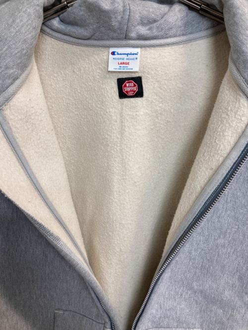 Champion REVERSE WEAVE（チャンピオン リバース ウィーブ）Champion REVERSE WEAVE (チャンピオン リバース ウィーブ) ジップパーカー グレー サイズ:ＬＡＲＧＥの古着・服飾アイテム