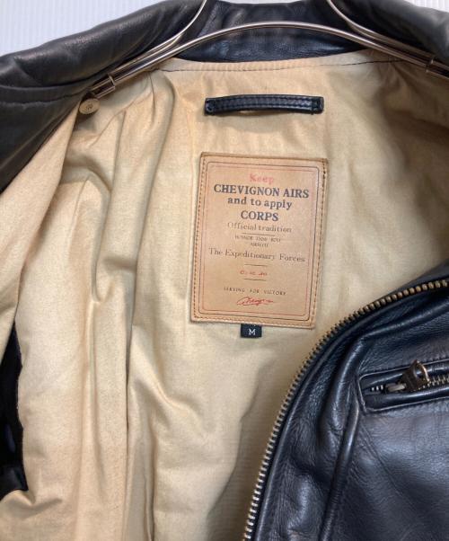 CHEVIGNON（シェビニオン）CHEVIGNON (シェビニオン) レザージャケット ブラック サイズ:Ｍの古着・服飾アイテム