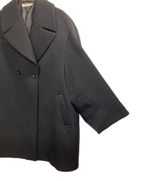 Rouge vif（ルージュヴィフ）Rouge vif (ルージュヴィフ) ボンディングライトハーフコート ブラック サイズ:38の古着・服飾アイテム