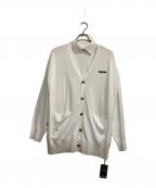 SORINソリン）の古着「Stretchy Viscose Shirt Collar Wide Cardigan」｜ホワイト