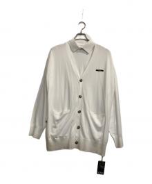 SORIN（ソリン）の古着「Stretchy Viscose Shirt Collar Wide Cardigan」｜ホワイト