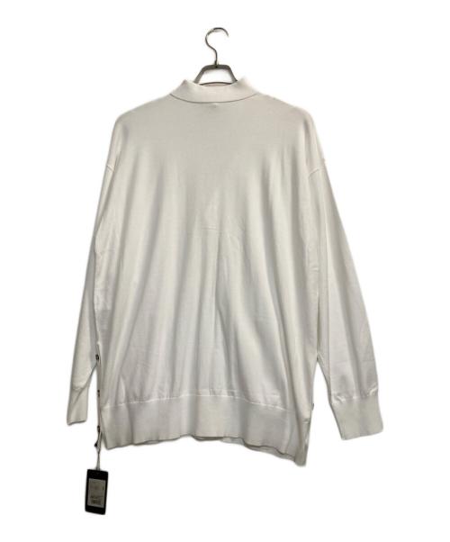 SORIN（ソリン）sorin (ソリン) Stretchy Viscose Shirt Collar Wide Cardigan ホワイト サイズ:38の古着・服飾アイテム