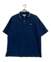 LACOSTE（ラコステ）の古着「配色リブニットインディゴポロシャツ」｜インディゴ