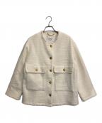 journal standard L'essageジャーナルスタンダード レサージュ）の古着「GIOLICA MIXツイードWIDEジャケット」｜アイボリー