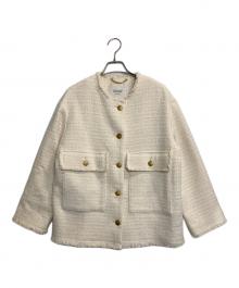 journal standard L'essage（ジャーナルスタンダード レサージュ）の古着「GIOLICA MIXツイードWIDEジャケット」｜アイボリー