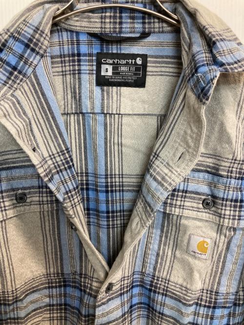 CarHartt（カーハート）CarHartt (カーハート) 長袖シャツ グレー×ブルー サイズ:Sの古着・服飾アイテム