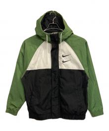NIKE（ナイキ）の古着「SWOOSH HOODY WOVEN JACKET」｜ブラック×グリーン
