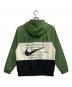 NIKE (ナイキ) SWOOSH HOODY WOVEN JACKET ブラック×グリーン サイズ:L：7000円