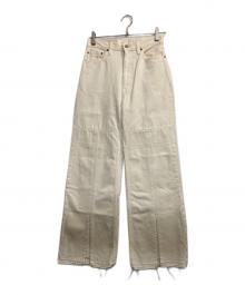 kotohayokozawa（コトハヨコザワ）の古着「ベーシックデニムパンツ」｜アイボリー