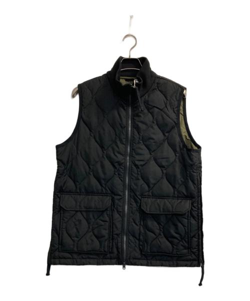 TAION（タイオン）TAION (タイオン) ミリタリー リブハイネックWジップ ダウンベスト ブラック サイズ:XLの古着・服飾アイテム