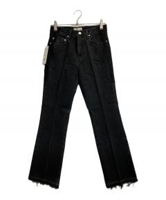 【定価31,900円】シュガーヒル　デニムフレアトラウザー　サイズ30 SUGARHILL(シュガーヒル)のFOILED DENIM TROUSERS FLARED CUT BLACKの