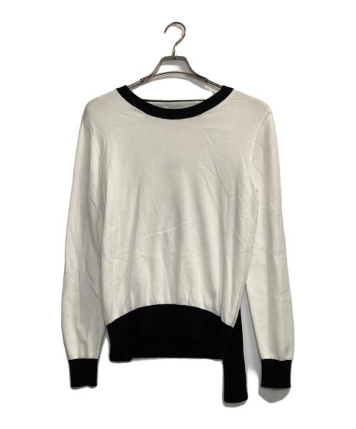 BED J.W. FORD（ベッドフォード）BED J.W. FORD (ベッドフォード) バイカラーニットパーカー ブラック×ホワイト サイズ:1の古着・服飾アイテム