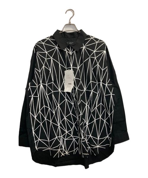 ANREALAGE（アンリアレイジ）ANREALAGE (アンリアレイジ) ジオメトリーシャツ ブラック サイズ:50の古着・服飾アイテム