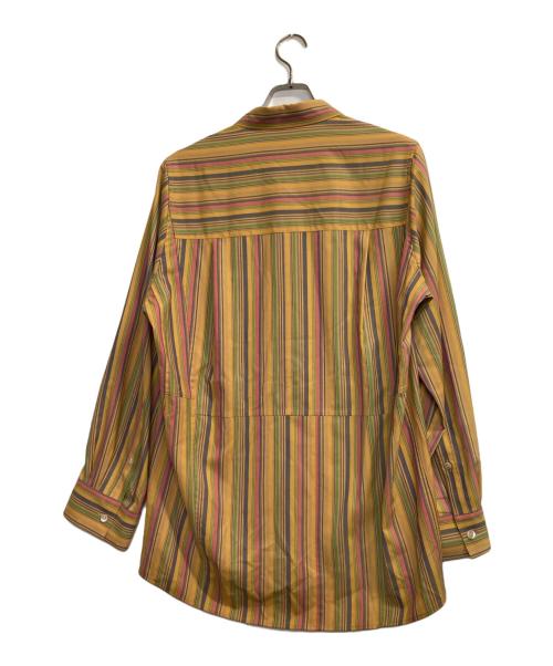 BED J.W. FORD（ベッドフォード）BED J.W. FORD (ベッドフォード) STRIPE SHIRT イエローの古着・服飾アイテム