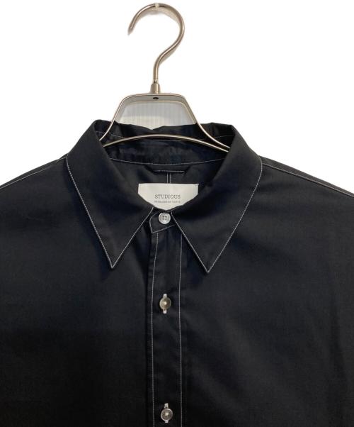 STUDIOUS（ステュディオス）STUDIOUS (ステュディオス) COLOR STITCH SHIRTS ブラック サイズ:1の古着・服飾アイテム