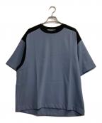 CULLNIクルニ）の古着「バイカラーカットソー」｜ブラック×ブルー