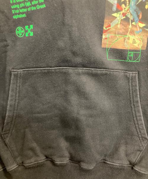 OFFWHITE（オフホワイト）OFFWHITE (オフホワイト) PASCAL PAINTING HOODIE / パスカルペインティングパーカー　オフホワイト グリーン×ブラック サイズ:Ｍ　の古着・服飾アイテム