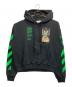 OFFWHITE（オフホワイト）の古着「PASCAL PAINTING HOODIE / パスカルペインティングパーカー　オフホワイト」｜グリーン×ブラック