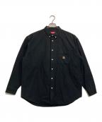 SUPREMEシュプリーム）の古着「24SS Loose Fit Flannel Oxford shirt / ルーズフィットフランネルオックスフォードシャツ」｜ブラック