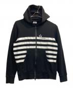MONCLERモンクレール）の古着「MAGLIA CARDIGAN ジップパーカー　MONCLER　モンクレール」｜ブラック