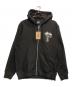 stussy（ステューシー）の古着「WORLD TOUR ZIP HOOD / ワールドツアー ジップパーカー」｜ブラック