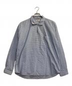 45rpm&フォーティファイブアールピーエムアンド）の古着「スキッパーブラウス」｜ブルー×ホワイト