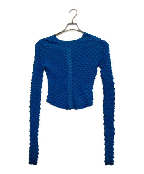 MAISON SPECIAL（メゾンスペシャル）MAISON SPECIAL (メゾンスペシャル) ポップコーンニットカーディガン ブルー サイズ:ＦＲＥＥの古着・服飾アイテム