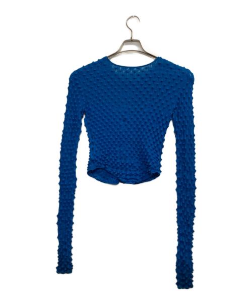 MAISON SPECIAL（メゾンスペシャル）MAISON SPECIAL (メゾンスペシャル) ポップコーンニットカーディガン ブルー サイズ:ＦＲＥＥの古着・服飾アイテム